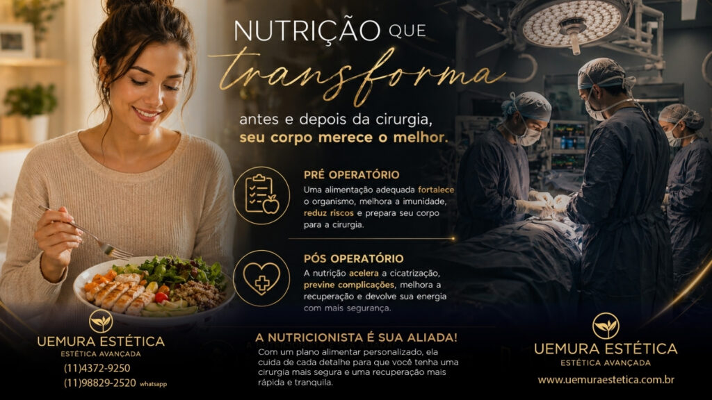 Descubra a importância da nutrição no pré e pós operatório com nutricionista em Guarulhos. Acelere a recuperação, reduza riscos e conquiste melhores resultados com acompanhamento profissional.